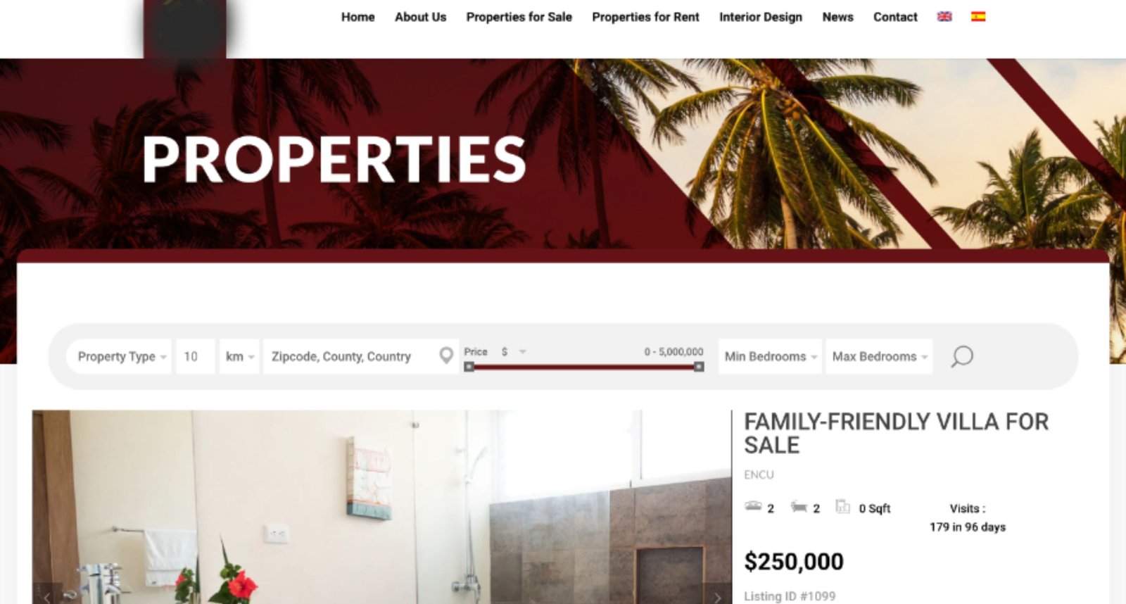 Patty Yanez Real Estate website before rebuild